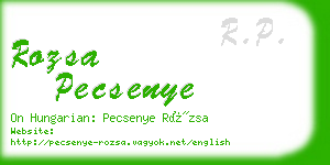 rozsa pecsenye business card